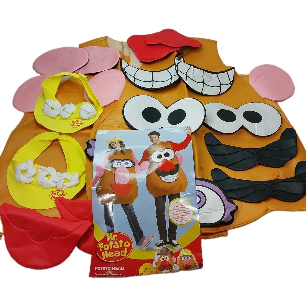 Disguise Adult Mr & Mrs Potato Head Costume 1 Costume 2 Faces Toy Story Cute
